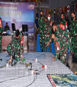 DANPASMAR 1 : Pimpin Prajurit Pasmar 1 Laksanakan Tactical Floor Game