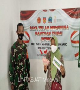 Cegah Kerumunan, Penyaluran BTPKLW Di Koramil 06/Batuwarno Dilaksanakan Selama Dua Hari