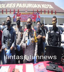 Polres Pasuruan Kota Berhasil Tangkap Pelaku Sindikat Penipuan dan Pengelapan Kendaraan Rental