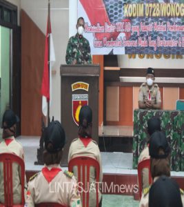 Bentuk Generasi Muda Yang Berkarakter Dan Berwawasan Kebangsaan, Kodim 0728/Wonogiri Gelar Pembinaan Pramuka Saka Wira Kartika