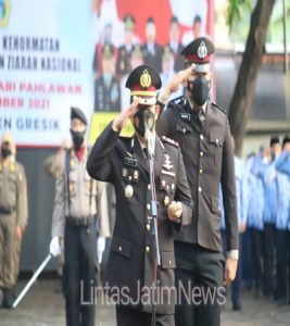 Memperingati Hari Pahlawan,Kapolres Gresik Mengingatkan Covid 19 Belum Berakhir