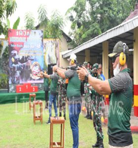 Sambut Hari Jadinya ke-58, Korem 081/DSJ Gelar Menembak Eksekutif