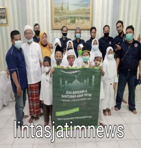 Kolaborasi lintasjatimnews dengan pengusaha, santunan yatim piatu berjalan dengan lancar