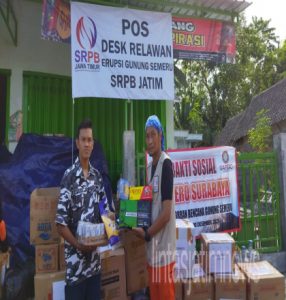 Bapera dan Gapero Salurkan Bantuan di Pos Desk Relawan SRPB Jatim