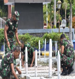 Hari Juang TNI AD, Korem 081/DSJ Bersih-Bersih TMP Madiun