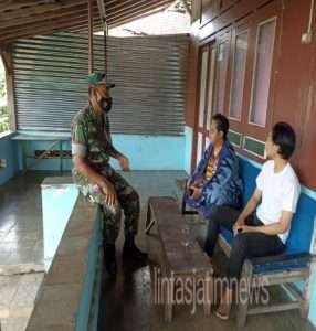 Kodim Sragen – Angka Covid Menurun, Babinsa Tetap Aktif  Imbau Warga Patuh Prokes