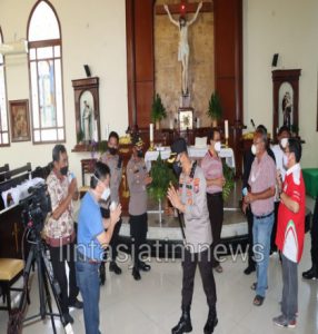 Menjelang Natal 2021 dan Tahun Baru 2022 Kapolres Pasuruan Kota Tinjau 12 Gereja Di Kota Pasuruan