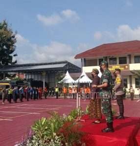 Persiapan Nataru, Bupati Boyoalai Pimpin Apel Gelar Pasukan Tiga Pilar