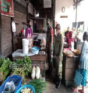 Serda Mujono Aktif Laksanakan Pengecekan Penerapan PPKM Level 2 Di Pasar Joglo