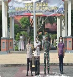 Apel Siaga Malam Tahun Baru 2022 Dipimpinan Bupati Lamongan