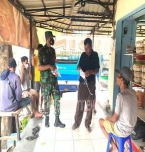 Begini Kepedulian Babinsa Kepada Warga Yang Kedapatan Tidak Pakai Masker