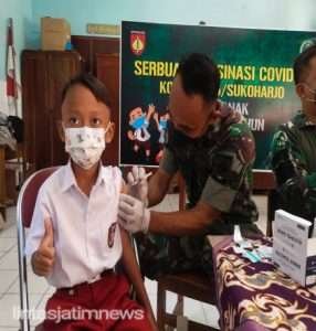 Gelar di 3 Tempat, Kodim Sukoharjo jemput bola kebut pelaksanaan vaksinasi anak usia 6-11 tahun