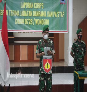 Penyegaran Organisasi, Danramil Dan Perwira Staf Kodim Wonogiri Saling Bertukar Posisi