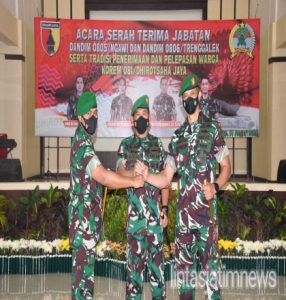 Dua Jabatan Strategis di Jajaran Korem 081/DSJ Diserahterimakan