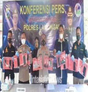 Kapolres Lamongan Gelar Rilis Ungkap Kasus Narkoba Selama Tahun Baru 2022