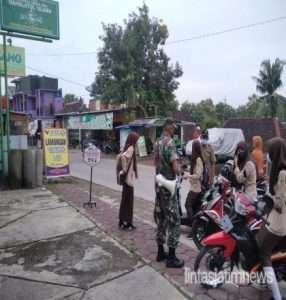 Komsos Babinsa Klewor, Ajak Pelajar Tetap Taati Prokes