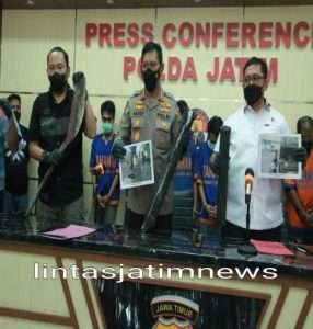 Komplotan Spesialis Pencurian Kabel Bawah Tanah Milik Telkom Dibekuk Jatanras Polda Jatim