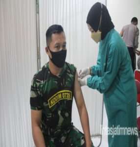 Guna Mendukung Program Pemerintah, Ratusan Prajurit Kodim 0728/Wonogiri Terima Vaksin Booster
