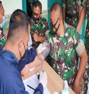 Babinsa Kodim 0724/Boyolali Dapatkan Vaksin Dosis Ke-3