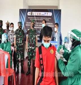 Tinjau Baksos di Lapas Kelas II A Madiun, Danrem 081/DSJ Apresiasi Pemberian Vaksin Kepada petugas dan Warga Binaan