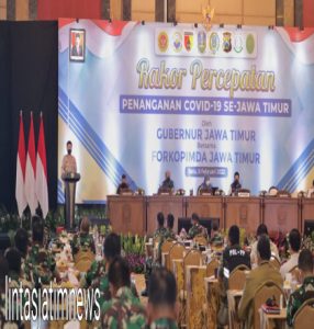 Siapkan Strategi Hadapi Gelombang 3, Forkopimda Jatim Gelar Rakor Percepatan Penanganan Covid-19