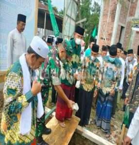 Bati Tuud Koramil 0806/02 Pogalan Hadiri Peletakan Batu Pertama Pembangunan Gedung MWC NU