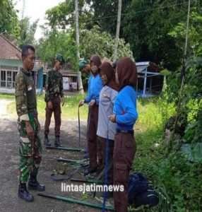 Siapkan Generasi Pramuka, Koramil 0801/12 Pringkuku Latih Saka Wira Kartika