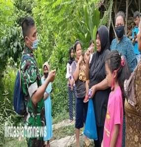 Komsos Babinsa Koramil 0801/06 Bandar Ingatkan Warga Waspada Bencana Alam