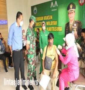 Meski sudah vaksin Booster, Dandim 0726/Sukoharjo berpesan kepada para peserta vaksin di Kartasura tetap jaga Protokol kesehatan