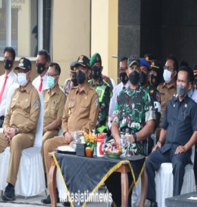 Dandim Dampingi Bupati Tulungagung Hadiri Apel Gelar Pasukan Operasi Keselamatan Semeru 2022