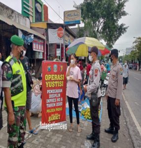 Gelar Operasi Yustisi, Anggota Koramil Padas Dan Polsek Padas Sasar Pasar Tradisional