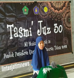 MIM 16 KARANGASEM GELAR TASMI’ JUZ 30, NIAYAH: MENGHAFAL DIUSIA DINI BAGAIKAN MENGUKIR DIATAS BATU