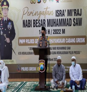 Peringati Isra’Mi’raj Nabi Muhammad SAW, Kapolres Gresik Doakan Pandemi Segera Berakhir