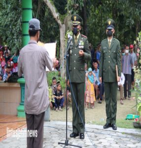 Dandim 0805/Ngawi Pimpin Upacara pemakaman Secara Militer Prajuritnya Yang Meninggal Dunia