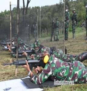Kodim 0802/Ponorogo Gelar Latihan Menembak TW I Tahun 2022