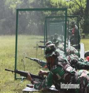 Kodim Sragen latihan menembak perdana di tahun 2022