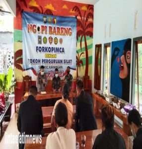 Forkopimcam Karangan Adakan Ngopi Bareng Dengan Perguruan Silat
