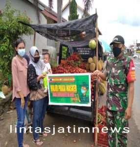 Ajak Masyarakat Taati Prokes, Anggota Koramil Baturetno Gencarkan Patroli