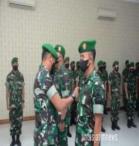 Kodim Boyolali Gelar Upacara Kenaikan Pangkat Secara Sederhana