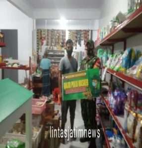 Ingatkan Pentingnya Protkes, Koramil 10/Wuryantoro Rutin Gelar Patroli Pendisiplinan