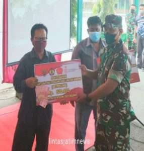 Dandim 0805/Ngawi Launching Penyerahan Program BTPKLWN TNI  Di Wilayah Ngawi