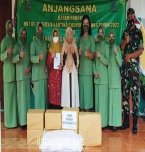 Peringati HUT Persit Ke-76, Istri TNI Kodim 0728/Wonogiri Sambangi Panti Asuhan