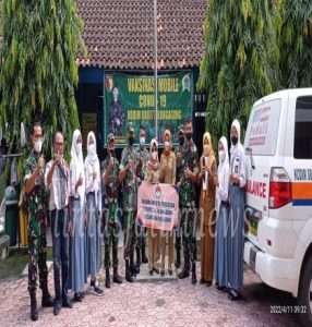 Kodim 0807 Tulungagung Gelar Vaksinasi Mobile Covid-19 di SMAN 1 Kalidawir