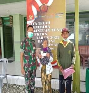 Dan Ramil Babat Salurkan Bantuan BTPKLWN dan Selenggarakan  Vaksinasi