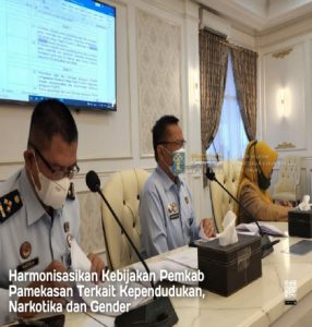 Kanwil Kemenkumham Jatim  Harmonisasikan Kebijakan Pemkab Pamekasan   Terkait Kependudukan, Narkotika dan Gender