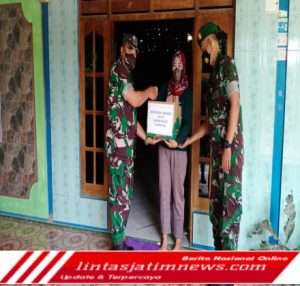Jelang Idul Fitri, Kodim 0805/Ngawi Berikan Bingkisan Lebaran Kepada Warakawuri