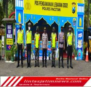 Ciptakan Situasi Kondusif, Koramil 0801/04 Tegalombo Lakukan Pengamanan di Pos Mudik