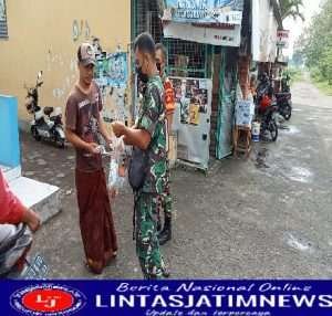 Babinsa Banyudono Beri Masker Gratis Warga Binaan