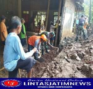 Begini Cara Anggota Koramil 18/Girimarto Ringankan Beban Warga Yang Terkena Musibah!!!