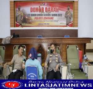 Polisi Peduli, Ratusan Anggota Polres Jombang Donor Darah Peringati Hari Donor Darah Sedunia